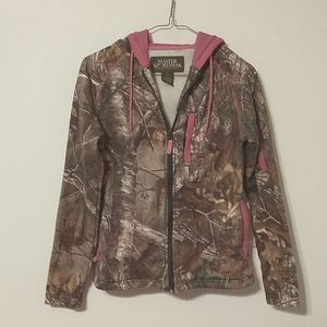 Women's Small Camo Zip-Up Swetshirt